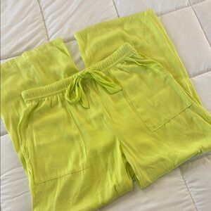 RACHEL ROY Vibrant Yellow Lounge Pants Size M